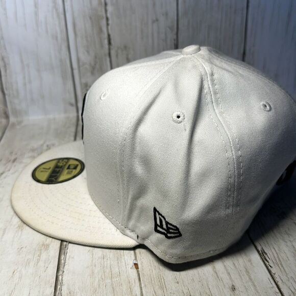 Boston Red Sox Lids New Era 59Fifty Black White Size 7-3/8 100% Cotton - Picture 4 of 10